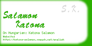 salamon katona business card